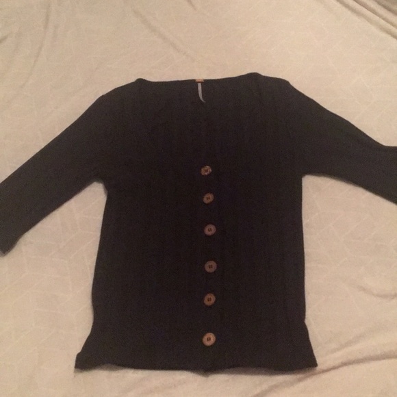 Free People Black Cardi - Picture 2 of 6
